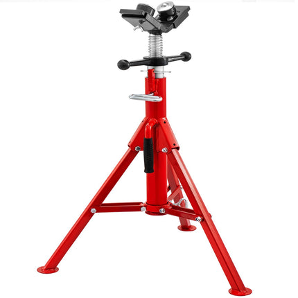 Pipe Jack Stand, 2-Ball Transfer V-Head, 2500 lb, 28-51.5 in