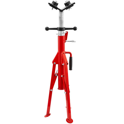 Pipe Jack Stand, 2-Ball Transfer V-Head, 2500 lb, 28-51.5 in