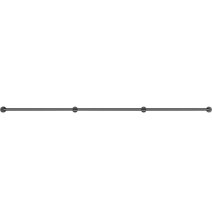 Pipe Stair Handrail, 11 Ft Carbon Steel, Wall-Mount