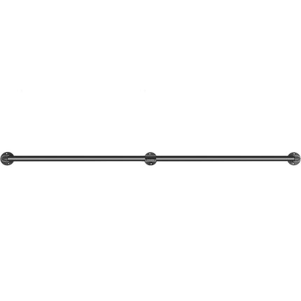 Pipe Stair Handrail, 7 Ft Carbon Steel Wall Mount, 440 lb