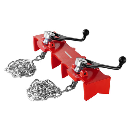 Pipe Welding Vise, 1/2-8 in, Dual Chain Cast Iron
