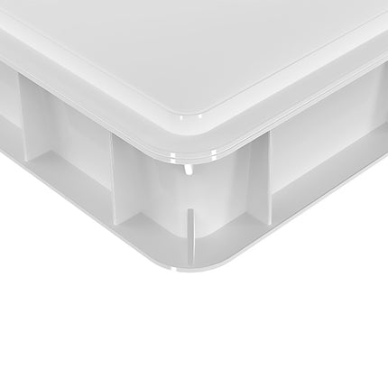 Box na kynutí těsta na pizzu s víkem, pojme 12–16 bochánků