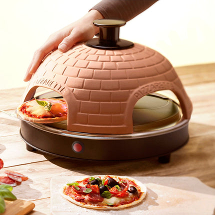 Pečič na pizzu, terakota, včetně 4 lopat na pizzu