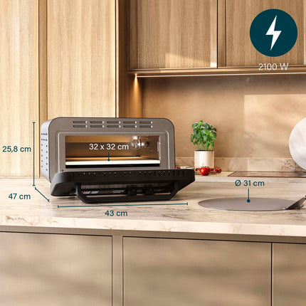 Pec na pizzu 2100W, 400 °C