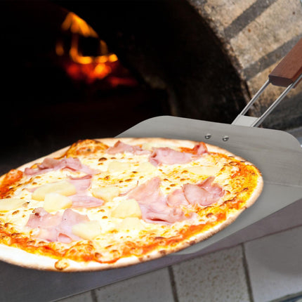 Lopata na pizzu s dřevěnou rukojetí