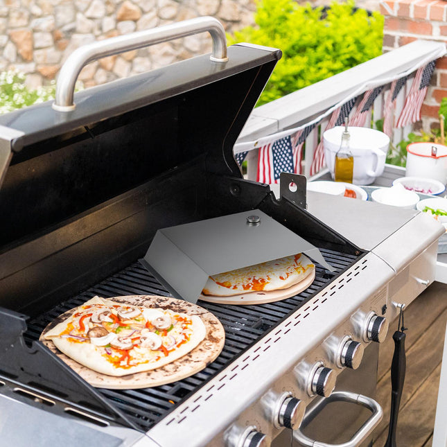 Nástavec na pizzu ke grilu, nerezová ocel