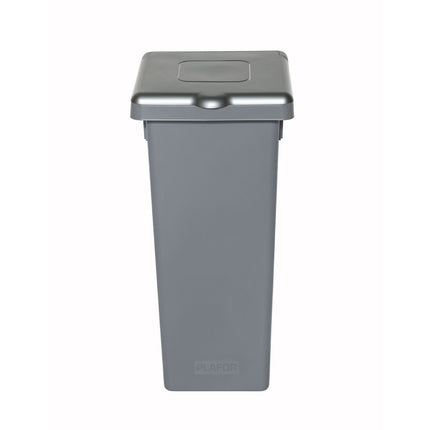 Koš Plafor Fit s uzavřeným víkem 20L – recyklace – šedá/šedá