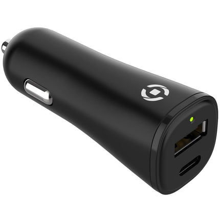 Nabíječka do auta Planet USB-A + USB-C 32W ze 100% recyklovaného plastu, černá