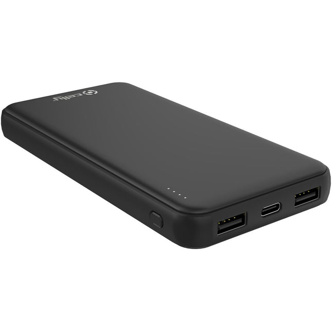 Powerbanka Planet 10 000 mAh ze 100% recyklovaného plastu, černá