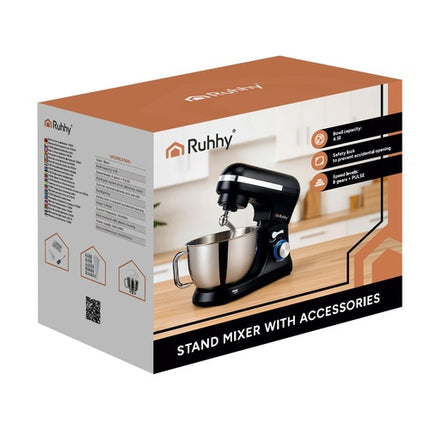 Kuchyňský robot s planetovým mícháním, 1000W, mísa 4,5L, černá