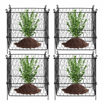 Plant Cages, 4-Pack 13.4 in Metal Mesh Animal Guard