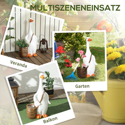 Swan Design resin planter with drainage holes, indoor/outdoor