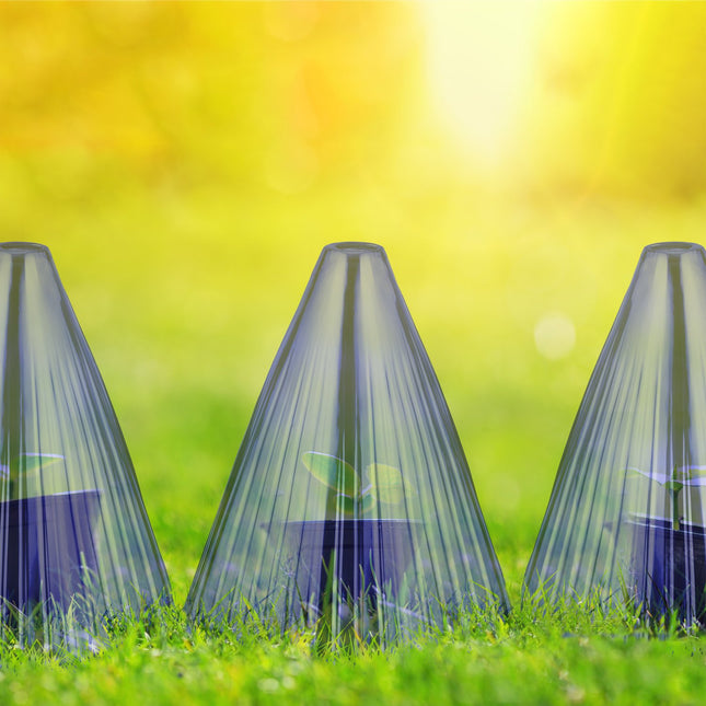 Plantenbeschermingskegels, blauw, set van 32, PVC-materiaal