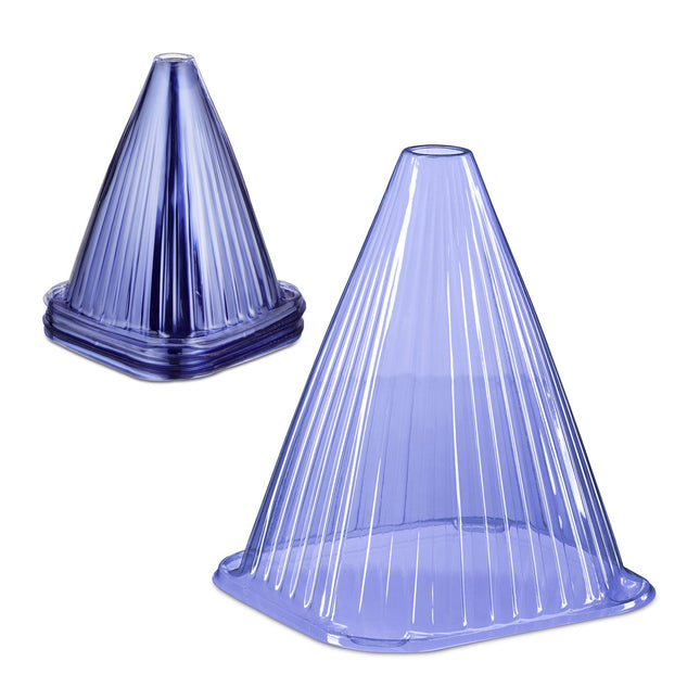 Plantenbeschermingskegels, blauw, set van 32, PVC-materiaal