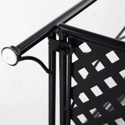 Plant shelf in black metal with 3 levels - 56x30x114 Cm
