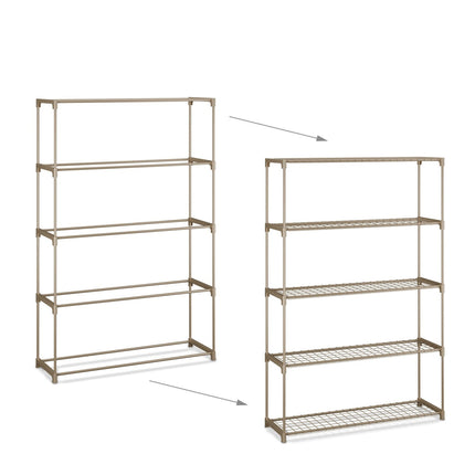 Plant Stand with 5 Tiers – Brown, Indoor/Outdoor Use