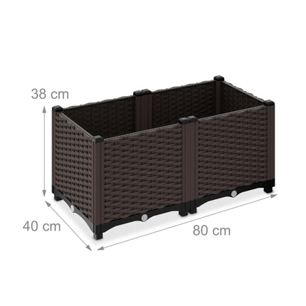 Planter box in rattan look
