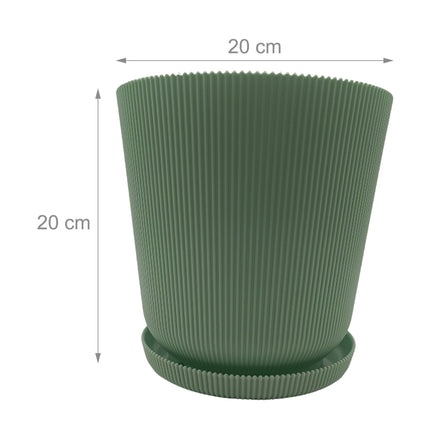 Planters with Saucers, Set of 2, Indoor/Outdoor