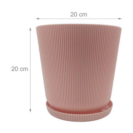 Planters with Saucers, Set of 2, Indoor/Outdoor