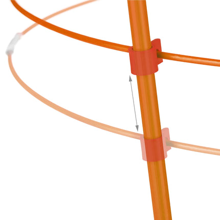 Plant support 76 cm orange, set of 6