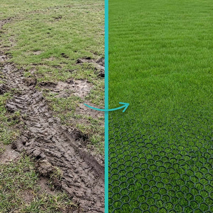 Plastová zatravňovací dlaždice pro stabilizaci a ochranu trávníku