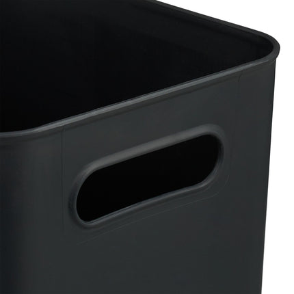 Plastové úložné boxy s bambusovými víky, sada 2 ks