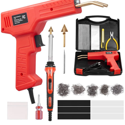 Plastic Welder Kit, 100W Gun, 1000 Staples, 60 Rods