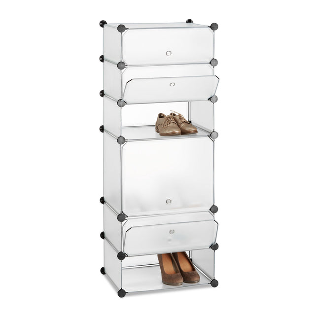 Kunststof schoenenplank met 6 vakken