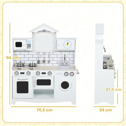 Play Kitchen with Oven, Sink, Sound, Accessories, Ages 3-6