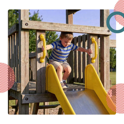Play Tower Grab Handles, Textured Grip, Screw Set