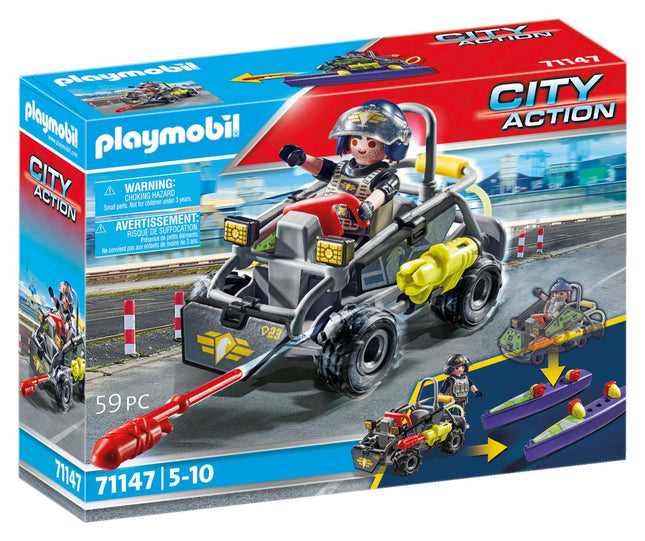 Playmobil City Action taktická jednotka – terénní čtyřkolka 71147
