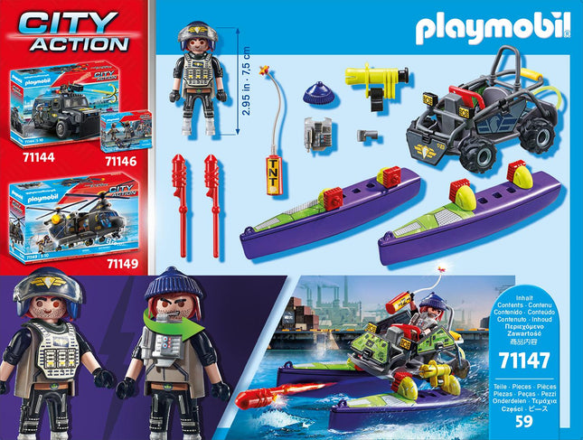Playmobil City Action taktická jednotka – terénní čtyřkolka 71147