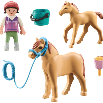 Playmobil Koně Z Vodopádu Dítě S Poníkem A Hříbětem 71498