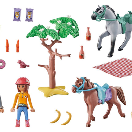 Playmobil Horses Of Waterfall vyjížďka na koni na pláž s Amelií a Benem 71470