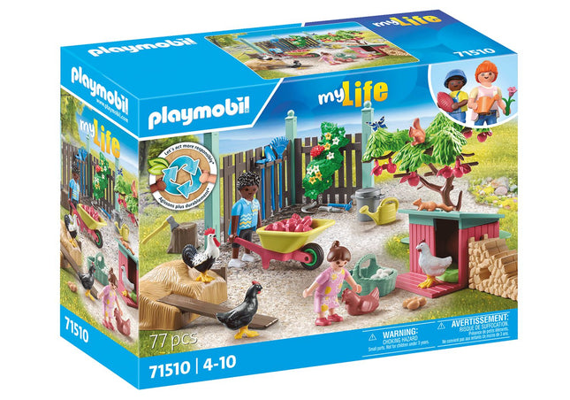 Playmobil My Life malá slepičí farma na zahradě u tiny house 71510