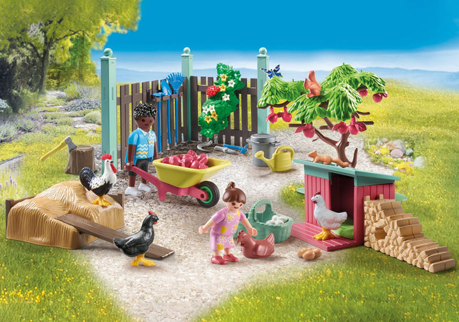 Playmobil My Life malá slepičí farma na zahradě u tiny house 71510