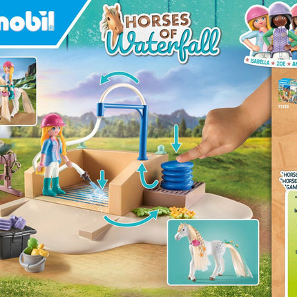 Playmobil World Of Horses mycí stanice s Isabellou a Lioness 71354