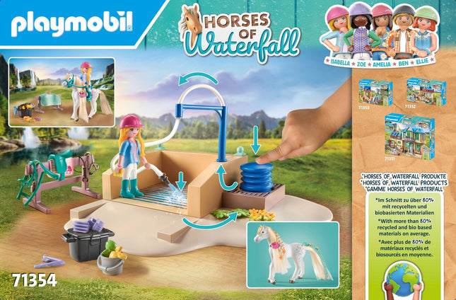 Playmobil World Of Horses mycí stanice s Isabellou a Lioness 71354