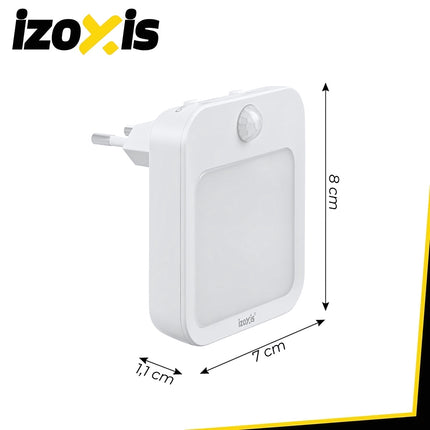 Plug-In LED Night Light with Motion and Dusk Sensor, 2 Pack, Warm Light, 0.6 W