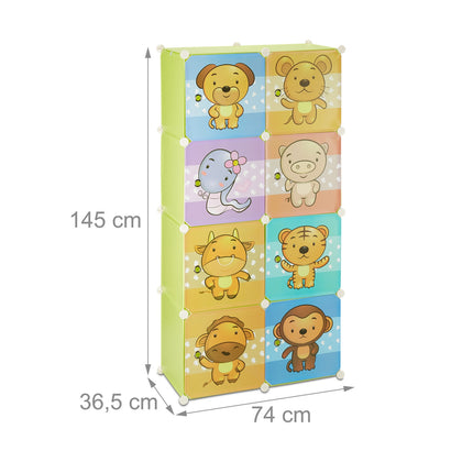 Plug-in system for children's shelf