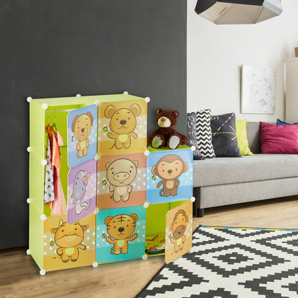 Plug-in system for children's shelf