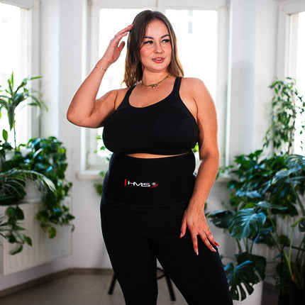 Bederní opěrný pás plus size, černý