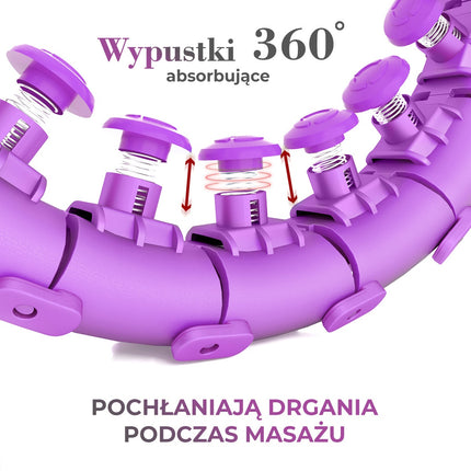 Zátěžová hula hoop obruč plus size, fialová