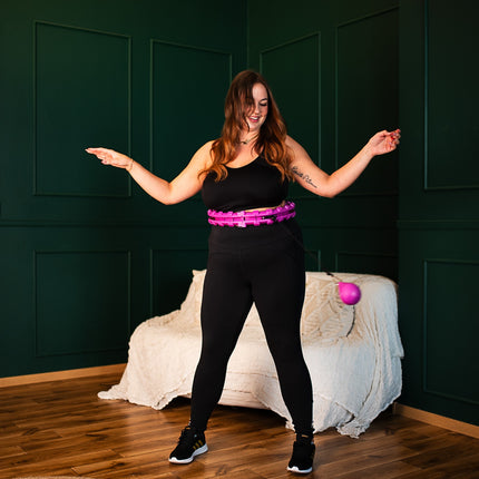 Zátěžová hula hoop obruč plus size, fialová