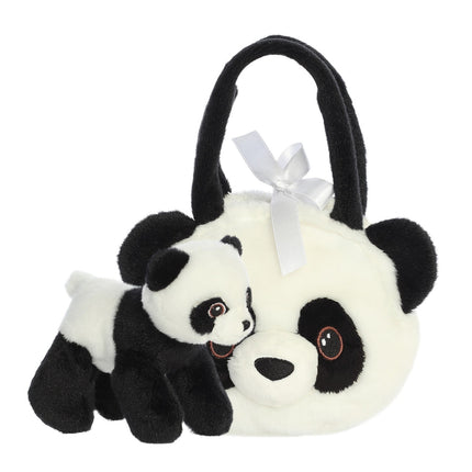 Plyšová hračka panda v pytlíku, 20 cm, měkká a mazlivá