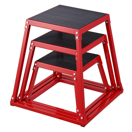 Plyometric Jump Box Set, 12 18 24 Inch, Anti-Slip