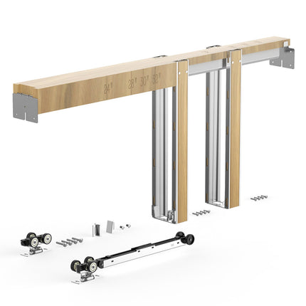 Pocket Door Frame Kit, 24-36 in, 80 in, Soft Close