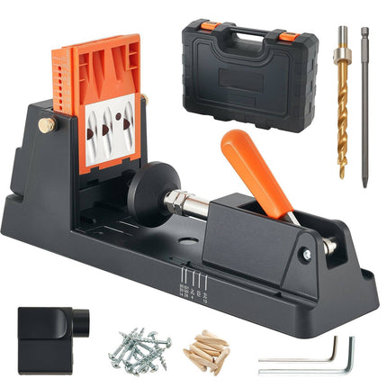 Pocket Hole Jig Kit, 1/2–1-1/2 in Adjustable, Dust Adapter