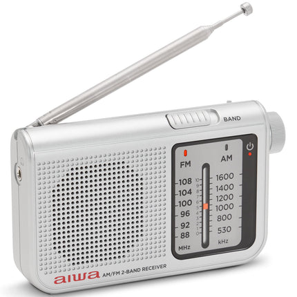 Kapesní rádio s FM/AM stříbrné