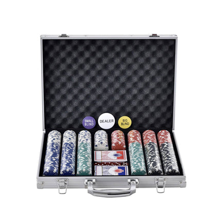 Poker Chip Set, 500 Pieces, 11.5g, Aluminum Case